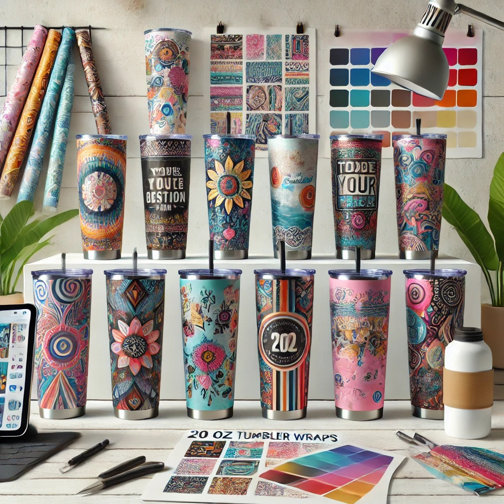 20oz Tumbler Wraps 2790x2460 pixels at 300 dpi